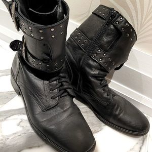 L’Intervalle motorcycle style boots